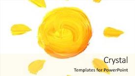  Presentation with bright white - Audience pleasing slide set consisting of bright sun painted isolated backdrop and a blonde colored foreground