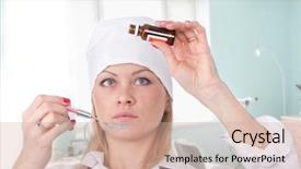  Presentation with ultra - Presentation with ultra sonography - image of an empty doctor's background and a soft green colored foreground