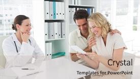  Presentation with consulting - Presentation enhanced with sonography reports while consulting doctor background and a mint green colored foreground