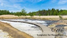  Presentation with volcanoes - Amazing presentation theme having soos is a post-volcanic conservation area in the north czech republic near frantiskovy lazne in this reserve bog is combined with moffetes mud volcanoes and hot springs backdrop and a mint green colored foreground