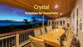  Presentation with dining table - Presentation consisting of soothing - beautiful home exterior patio deck background and a tawny brown colored foreground
