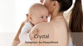  Presentation with mother baby - Presentation theme consisting of soothing - family motherhood and people concept background and a lemonade colored foreground