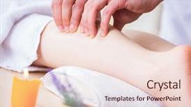  Presentation with medical spa - Cool new PPT theme with soothing - foot massage in medical spa backdrop and a lemonade colored foreground