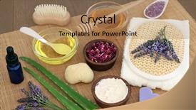  Presentation with rose wood - PPT layouts enhanced with soothing - herbal skincare ingredients to soothe background and a coral colored foreground