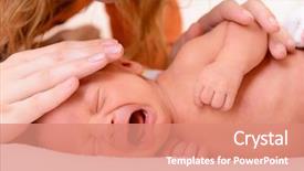  Presentation with soothing - Presentation design having soothing - mothercare young mother calms her background and a coral colored foreground