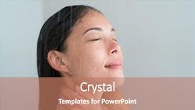  Presentation with body care spa body massage - Beautiful theme featuring soothing - shower woman showering relaxing backdrop and a coral colored foreground