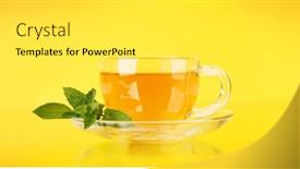  Presentation with soothing - Presentation theme consisting of soothing-herbal-tea-blend and a white colored foreground