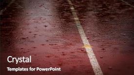  Presentation with race track rain - Slide deck consisting of sop - heavy rain drops falling background and a tawny brown colored foreground