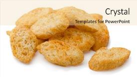  Presentation with wheat - Theme having sop - pile of wheat rusk isolated background and a blonde colored foreground