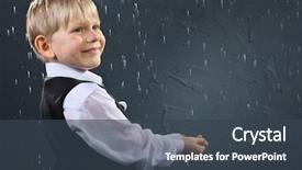  Presentation with black hands - Beautiful PPT theme featuring sop - smiling boy dressed in white backdrop and a tawny brown colored foreground