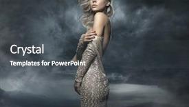  Presentation with lady - Amazing presentation theme having sophisticated - photo of a beautiful lady backdrop and a dark gray colored foreground
