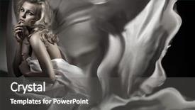  Presentation with dress ethics - Slide set featuring sophisticated - portrait of a cute woman background and a dark gray colored foreground