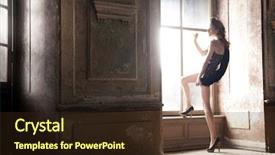  Presentation with sexy - Theme featuring sophisticated - sexy woman posing background and a tawny brown colored foreground