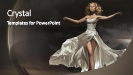  Presentation with dress ethics - Amazing PPT layouts having sophisticated - stunning blonde wearing gorgeous dress backdrop and a dark gray colored foreground