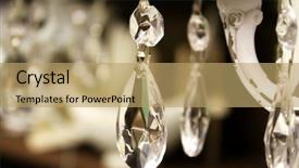  Presentation with crystal - Amazing PPT theme having sophisticated - vintage crystal lamp details backdrop and a coral colored foreground
