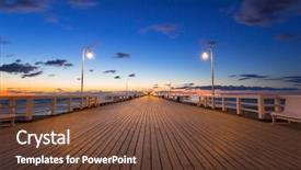  Presentation with poland - Slides consisting of sopot at sunrise poland background and a tawny brown colored foreground