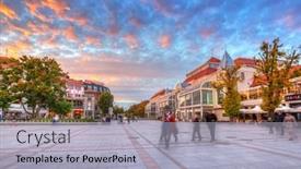  Presentation with city people walking - 