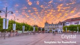  Presentation with city people walking - 