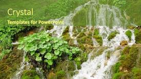  Presentation with crystal for bordes springs - Cool new PPT theme with sopotnica-springs-near-prijepolje-serbia backdrop and a tawny brown colored foreground