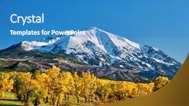  Presentation with rocky mountains - Slide deck featuring sopris autumn landscape in colorado background and a teal colored foreground