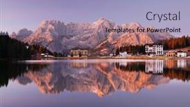  Presentation with lake - Presentation theme consisting of sorapis-peak-reflected-in-misurina background and a light blue colored foreground