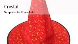  Presentation with witches - Beautiful presentation theme featuring sorcerers witches magical hat backdrop and a sky blue colored foreground