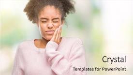  Presentation with afro - Beautiful theme featuring sore - young afro american woman wearing backdrop and a lemonade colored foreground