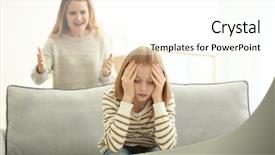  Presentation with daughter - Audience pleasing PPT layouts consisting of mothers teenagers - quarrel between mother and daughter backdrop and a white colored foreground