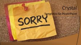  Presentation with black ink - Presentation design consisting of sorry apology - black ink handwriting background and a gold colored foreground