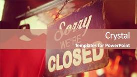  Presentation with closed - Slides enhanced with sorry we're closed sign background and a coral colored foreground