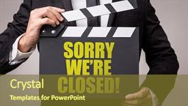  Presentation with closed - PPT theme consisting of sorry we're closed background and a tawny brown colored foreground
