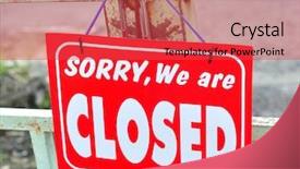  Presentation with closed - Amazing slides having sorry we are closed backdrop and a red colored foreground