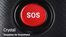  Presentation with electronic - Slide set enhanced with sos button on an electronic background and a dark gray colored foreground