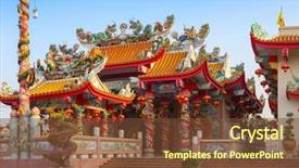  Presentation with chinese temple - Audience pleasing slide deck consisting of sot tak province western thailand backdrop and a tawny brown colored foreground