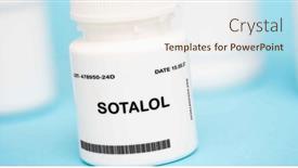  Presentation with heartbeat - Slide set with sotalol-is-a-medication-used background and a sky blue colored foreground