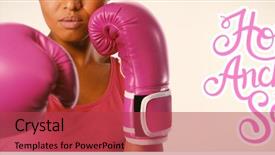  Presentation with cancer hope - Theme having soul against woman for breast background and a red colored foreground