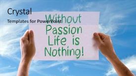  Presentation with passion - Slide deck enhanced with soul family - passion love is nothing card background and a light blue colored foreground