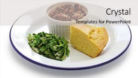  Presentation with leafy greens dairy - Slides enhanced with soul food - beans and greens with cornbread background and a light gray colored foreground