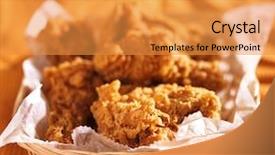  Presentation with food chicken - Beautiful PPT layouts featuring soul food - crispy fried chicken in basket backdrop and a gold colored foreground