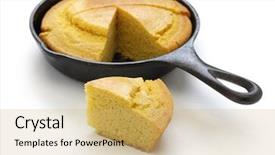  Presentation with states - PPT theme having soul food - homemade cornbread in skillet cuisine background and a yellow colored foreground