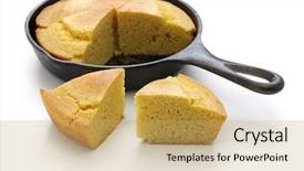  Presentation with cooking - Slide deck enhanced with soul food - homemade cornbread in skillet southern background and a yellow colored foreground