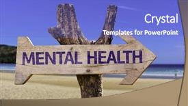  Presentation with mental health - Presentation having soul food - mental health wooden sign background and a cobalt blue colored foreground