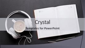  Presentation with flower office desk table - Amazing presentation theme having soul food - office leather desk table backdrop and a light gray colored foreground