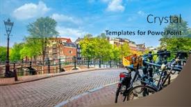  Presentation with bicycles - Theme with soul-of-amsterdam-in-one background and a light blue colored foreground