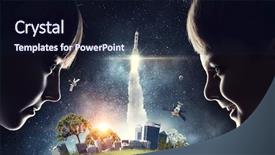  Presentation with world - Presentation theme featuring soul sisters - exploring this great world mixed background and a  colored foreground