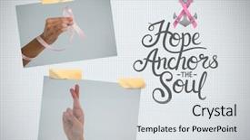  Presentation with cancer hope - Presentation theme consisting of soul text and breast cancer background and a light gray colored foreground