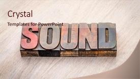  Presentation with sound - Slide set enhanced with sound - word abstract in vintage background and a lemonade colored foreground