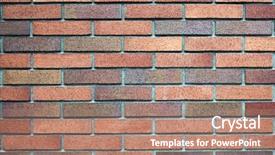  Presentation with brick wall - Presentation theme having sound barrier - brick wall background background and a coral colored foreground