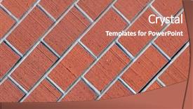  Presentation with private confidential document stamp red - Presentation theme enhanced with sound barrier - red diagonal brick background background and a coral colored foreground