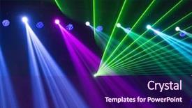  Presentation with laser beam - PPT theme with sound beam - stage spotlight with laser rays background and a violet colored foreground